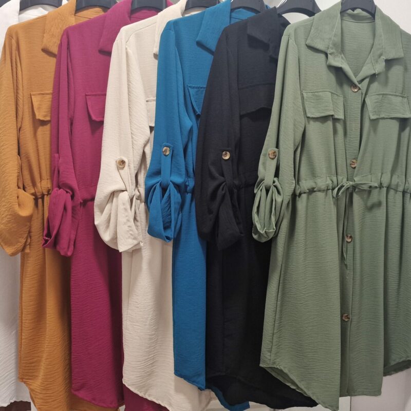 Robe chemise framboise couleurs