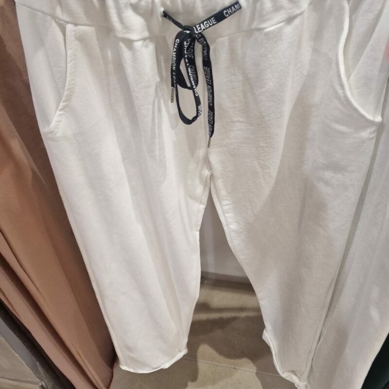 Pantalon coton 7/8 blanc