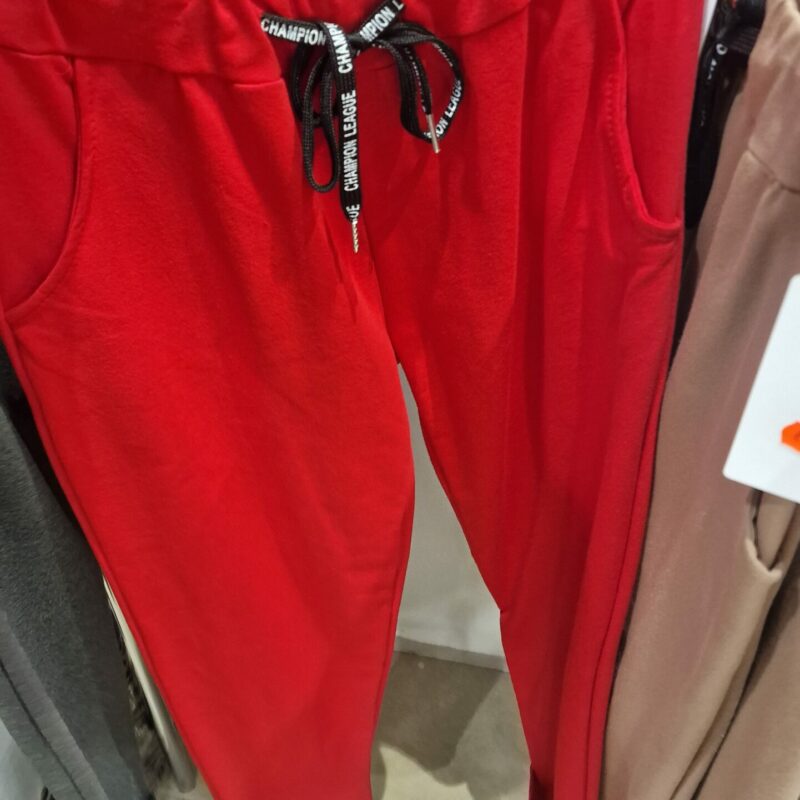Pantalon coton 7/8 Rouge